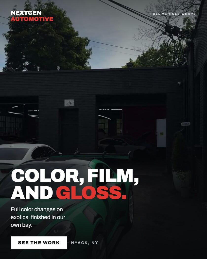 Full vehicle wrap ad, Porsche GT3 RS